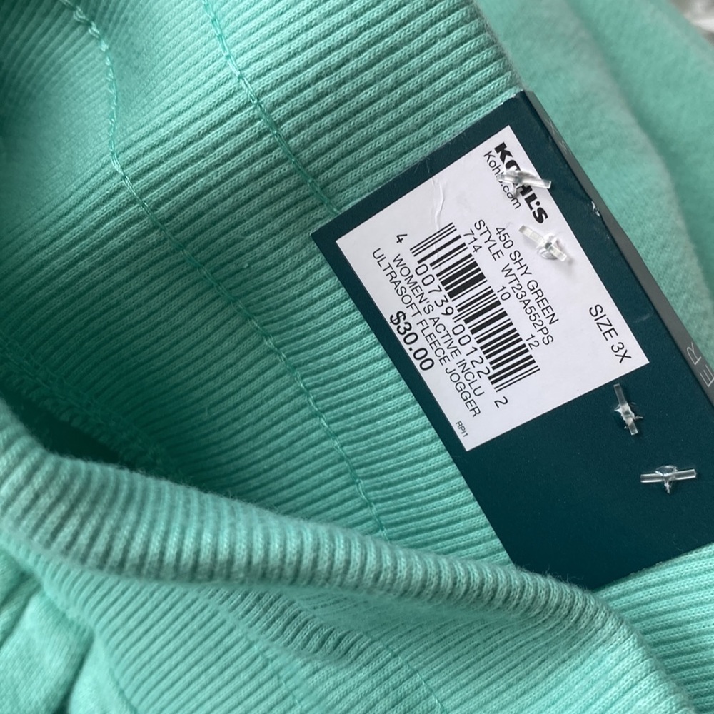 New Tek Gear teal ultra soft joggers size XXXL - Picture 4 of 4